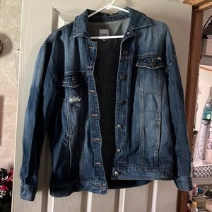 Very cute distressed denim jacket